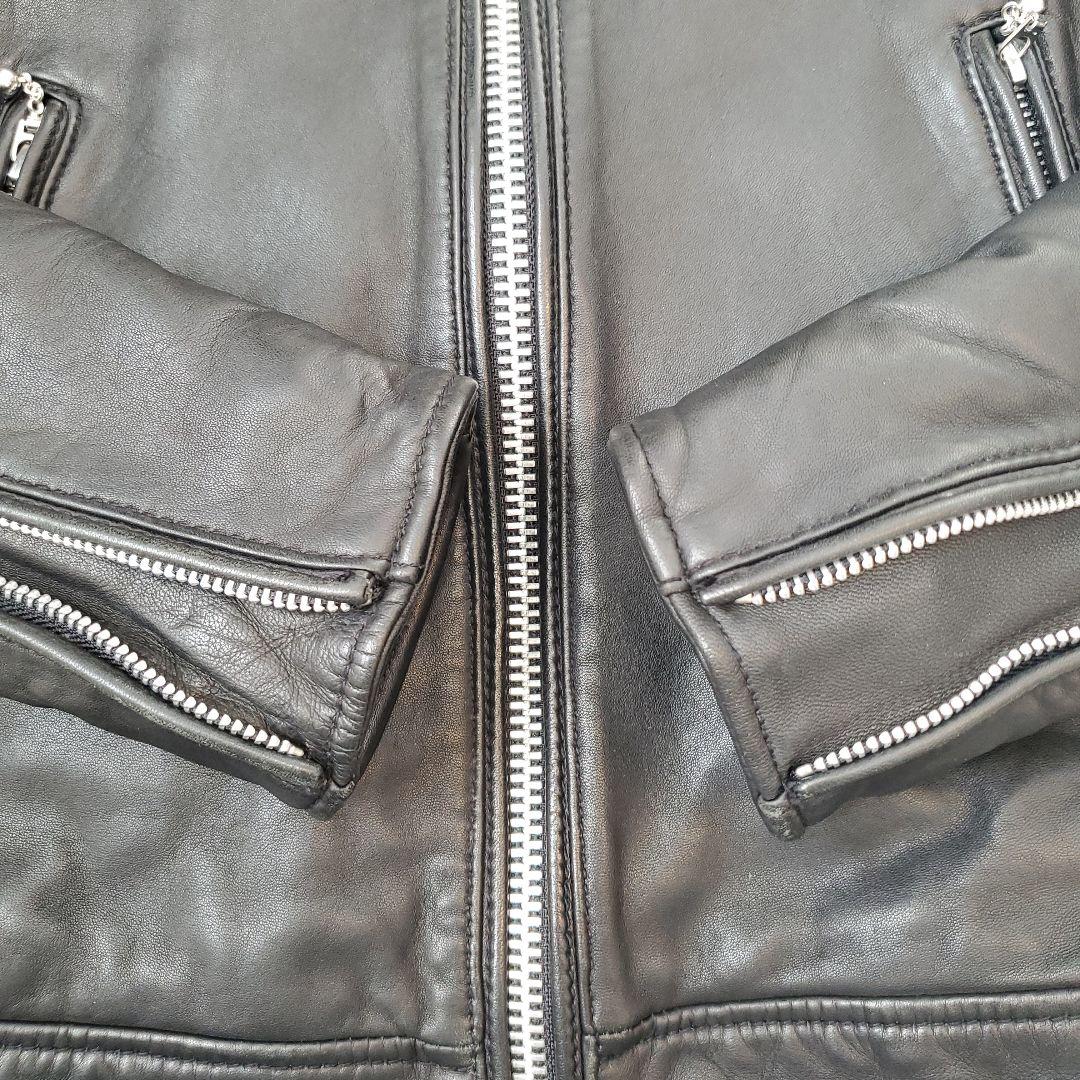 ⭐極美品⭐nano・universe ラムレザー シングルライダース 中綿 黒