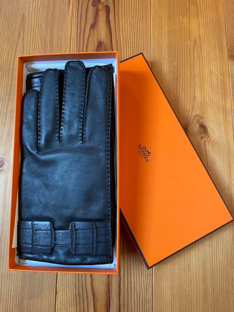 HERMES ブラック手袋 サイズ9