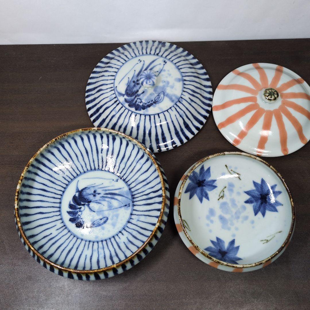 d*7様 斉山窯 太田恵 作 色絵 丼＆蓋物 2点 セット