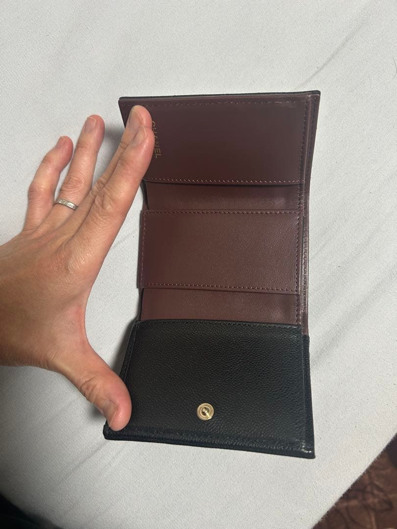 シャネル　三つ折り財布　マトラッセ　極美品　ほぼ付属品有り