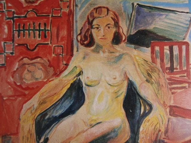 ムンク、『ノルランドから来た女』、希少な画集より、新品高級額