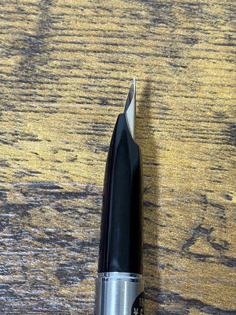 新品未使用　1980年代　蝕刻　竹と雉　白金　万年筆 18金　細字　コンバーター