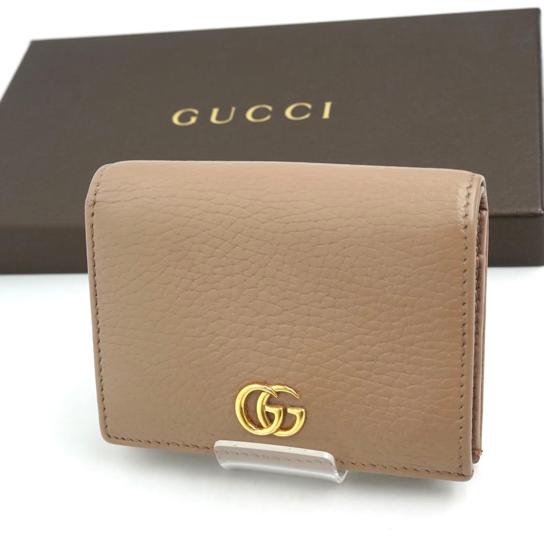 ✨未使用に近い✨　GUCCI ミニ財布　マーモント　GGロゴ 二つ折り　刻印
