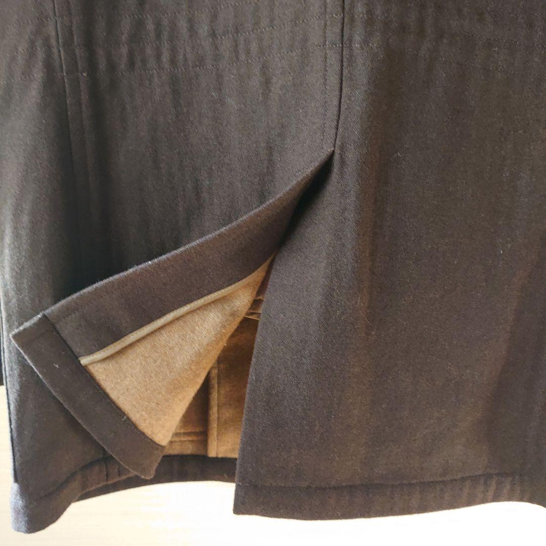 バーバリー　ダークブラウン キルティングインナー付きメンズミドルコート