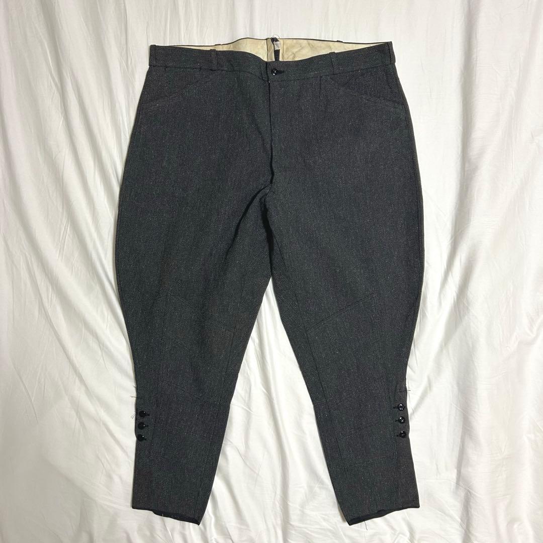 40s 50s 60s ヴィンテージ ジョッパーズパンツ ブラックシャンブレー