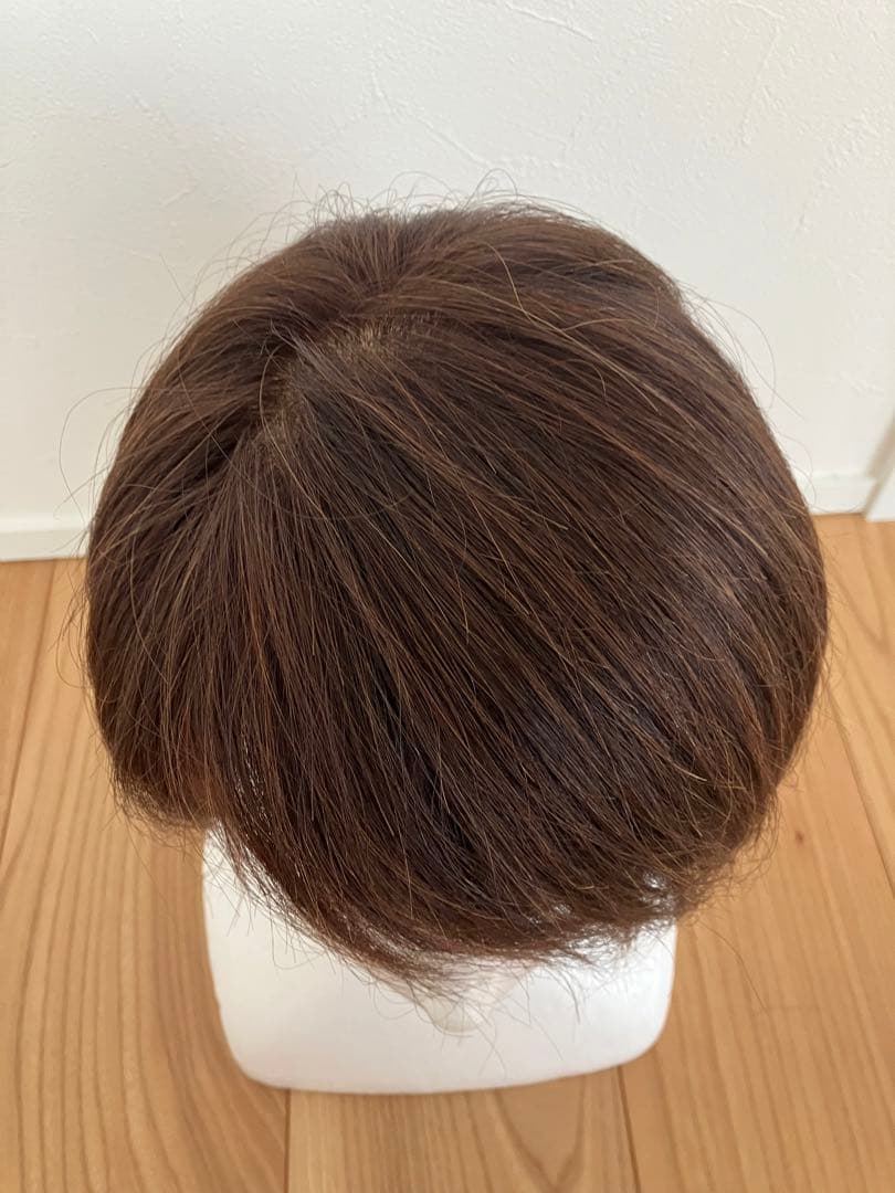 【お値下げ】医療用　フルウィッグ　人毛100％　ダークブラウン