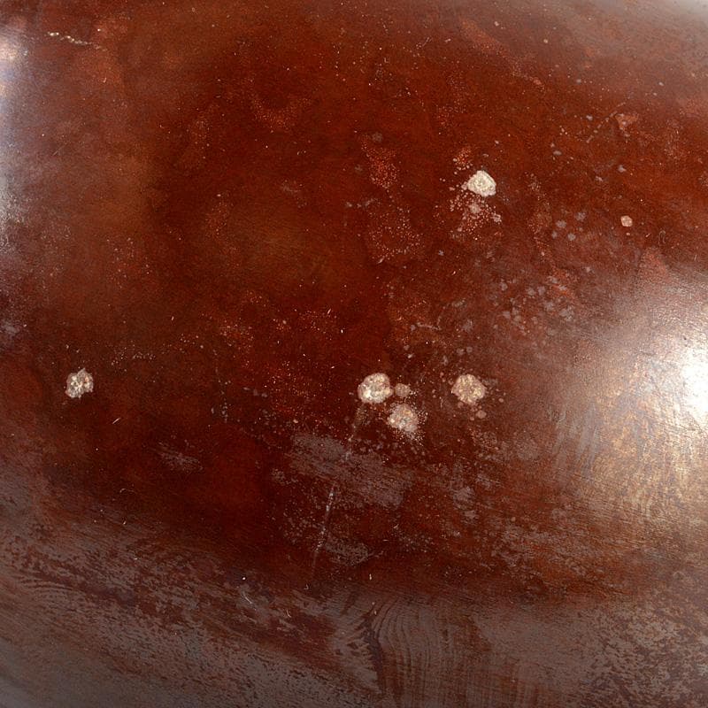 高岡銅器　勘渓工房　朱銅　平丸形花瓶　花入　共箱　M　R6074C