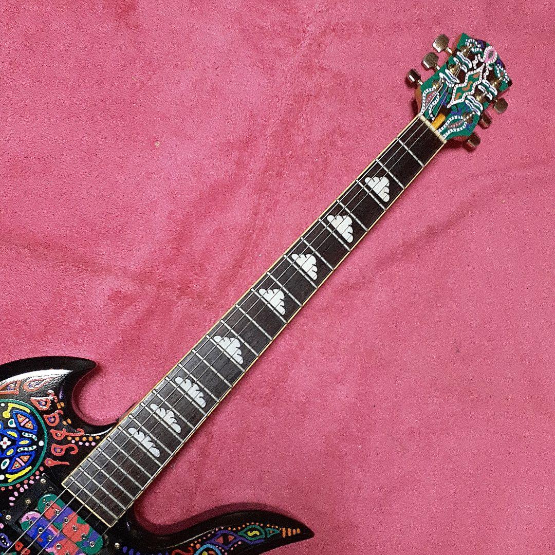 【良・美品】サイケペイント・hideモデル。モッキンバードエレキギター。