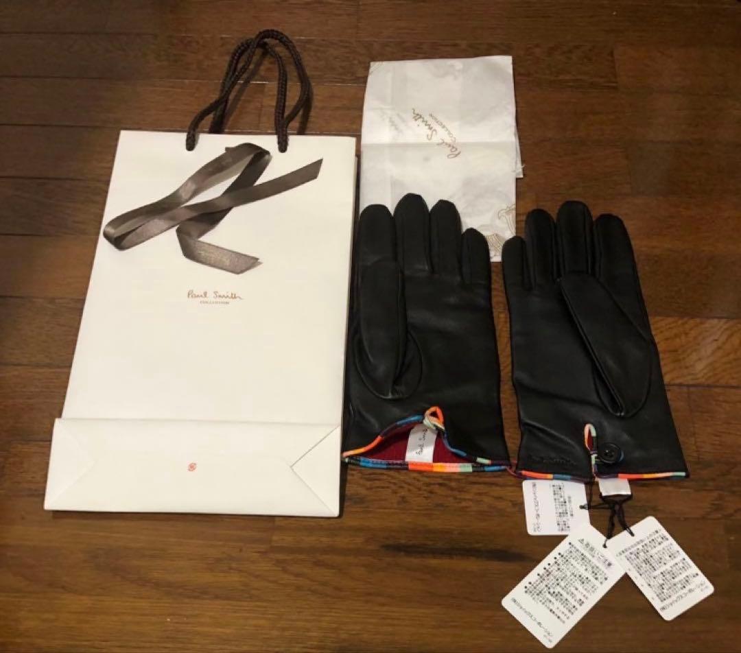 ポールスミス　黒　手袋
