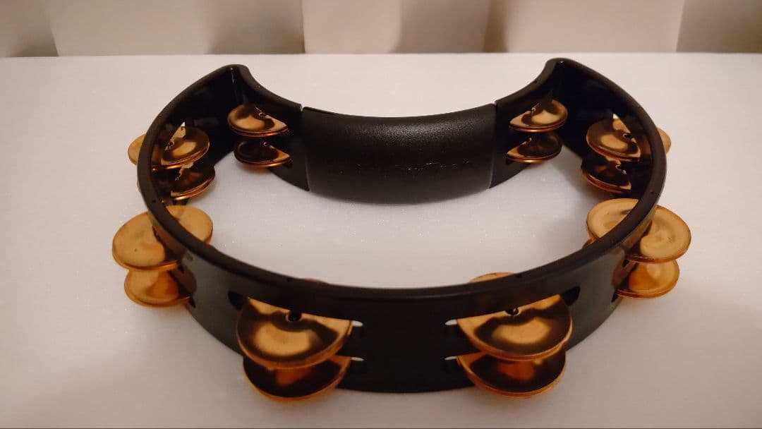 タンバリン(BLACKジングル希少MEINL)リズムテックRHYTHMTECH