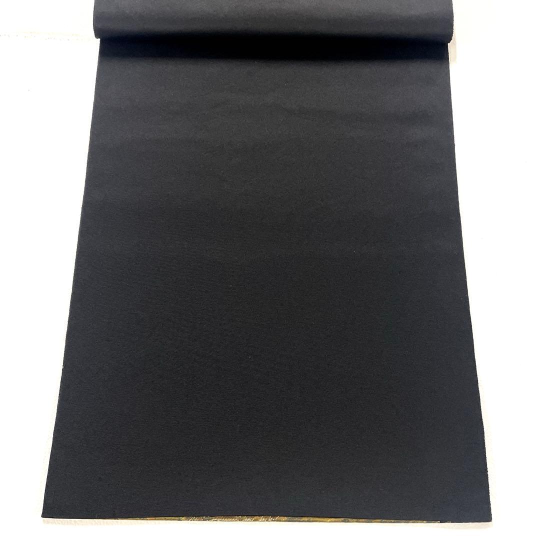 帯4896 ●服部織物謹製 こはく錦 手工芸 高級 正絹 六通 袋帯