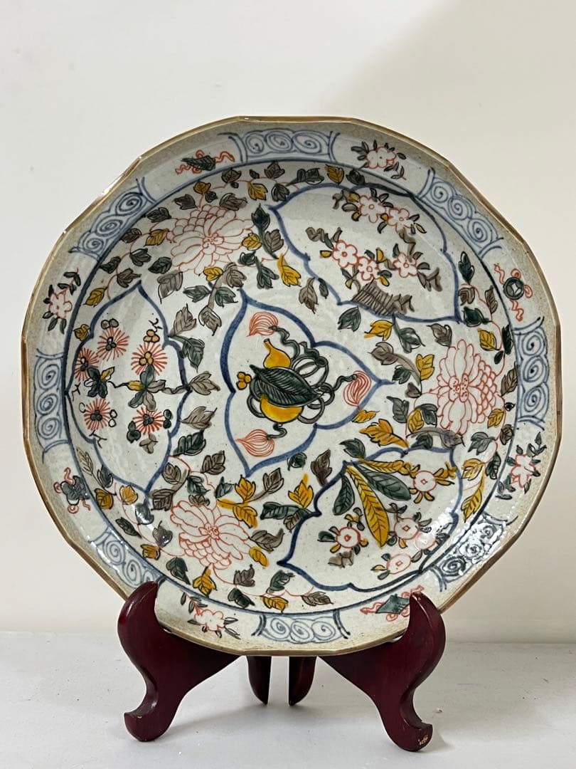 中国古美術　清時代釉裏紅龍文皿【天啟年製】在銘　F55-0