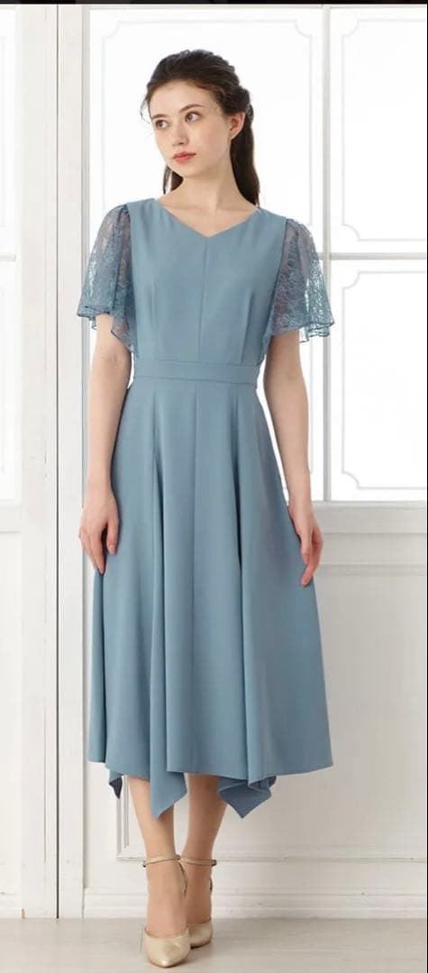 ⭐︎とまとさん専用⭐︎ aimerライトブルー Aライン パーティードレス