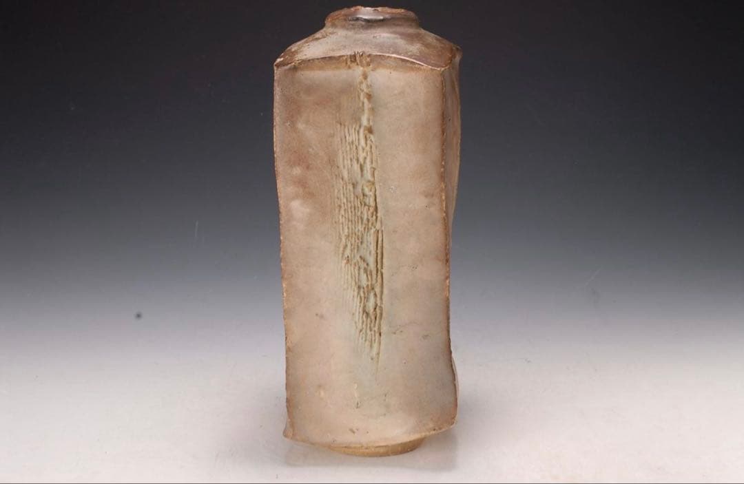 作家物 銀彩花器 / 陶器 陶芸 花瓶 花器 壺 角壺 作家 民藝 民芸 骨董