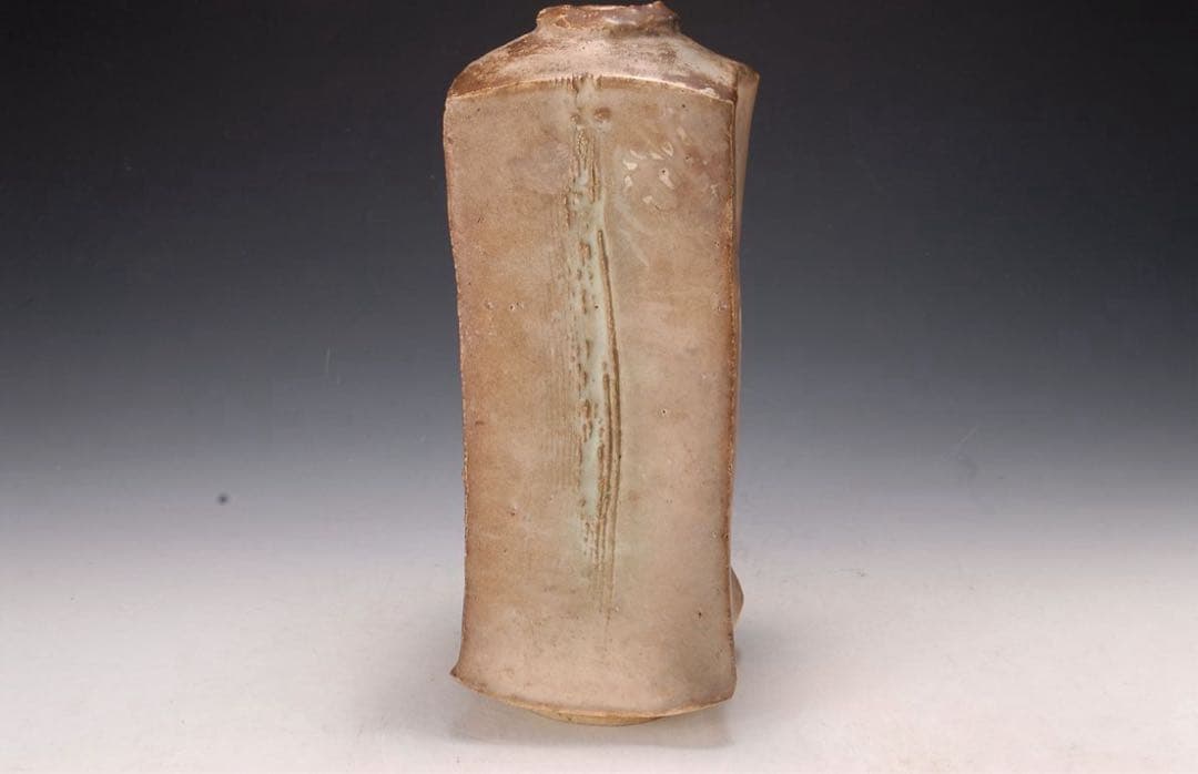 作家物 銀彩花器 / 陶器 陶芸 花瓶 花器 壺 角壺 作家 民藝 民芸 骨董