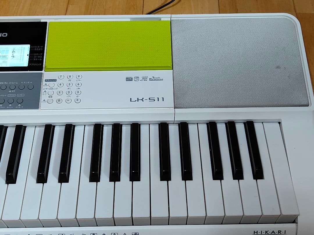 【中古】 カシオ 61鍵盤 電子キーボード LK-511 光ナビゲーション