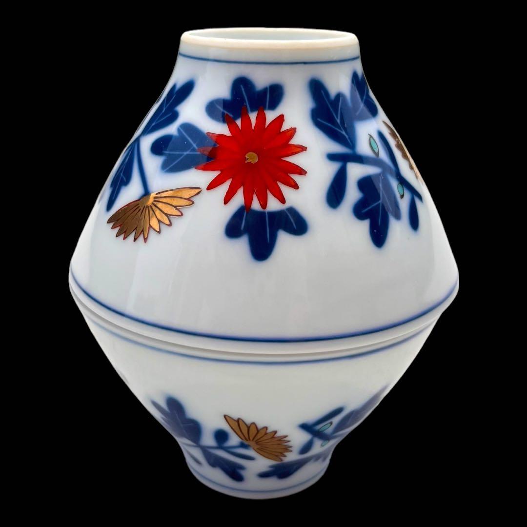 江後期～明治時代 豊楽燒 染付 金彩 菊花絵文　湯呑み5点　茶器　手書き　尾張