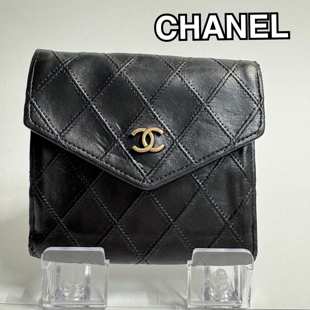 CHANEL シャネル 折り財布 ビコローレ ヴィンテージ Wホック ウォレット