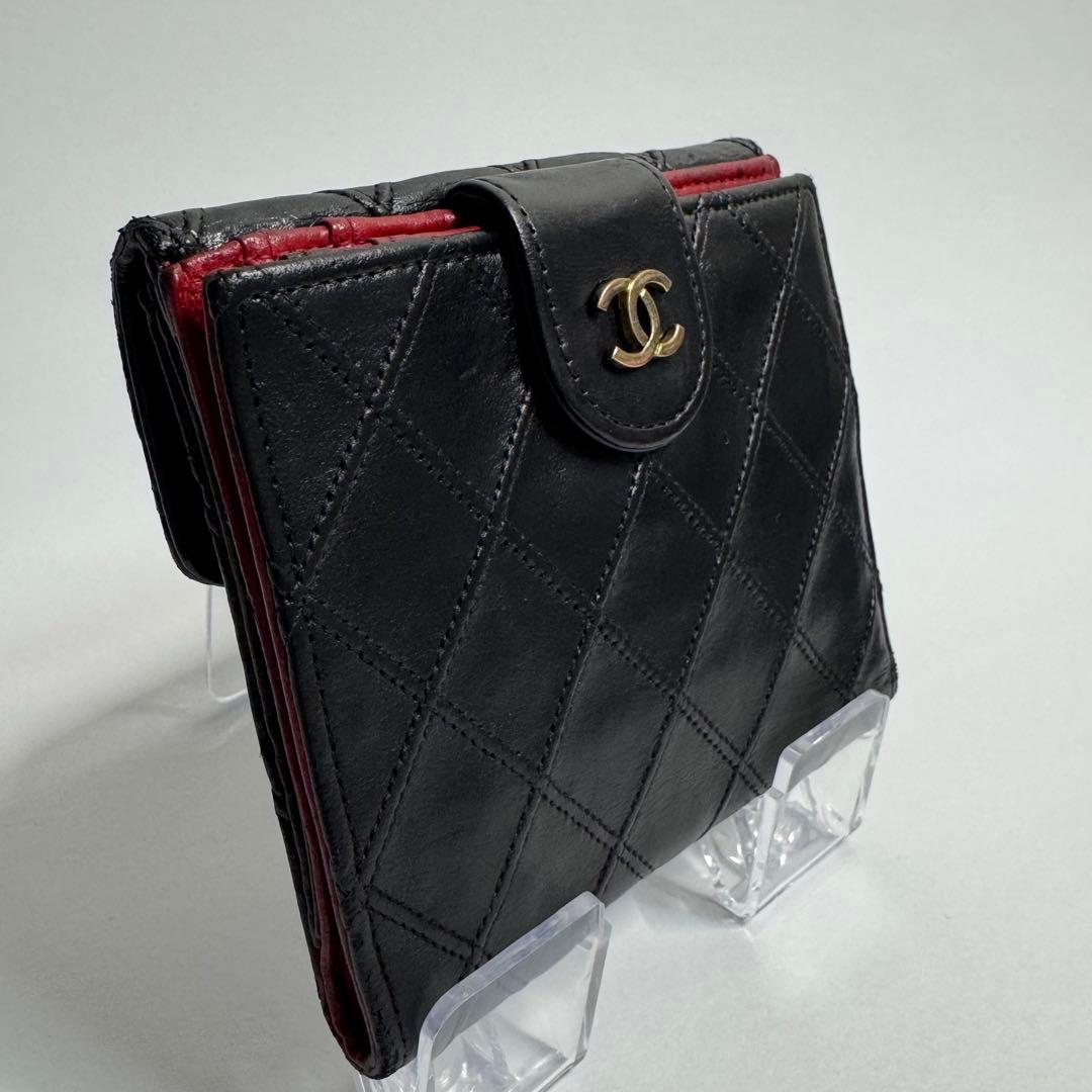 CHANEL シャネル 折り財布 ビコローレ ヴィンテージ Wホック ウォレット