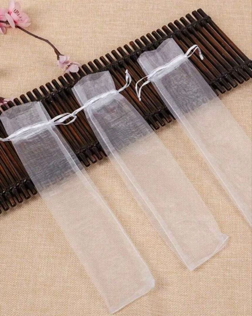オーガンジー巾着袋 扇子収納ポーチ歯ブラシケース、クラフト包装袋結婚式の引き出物