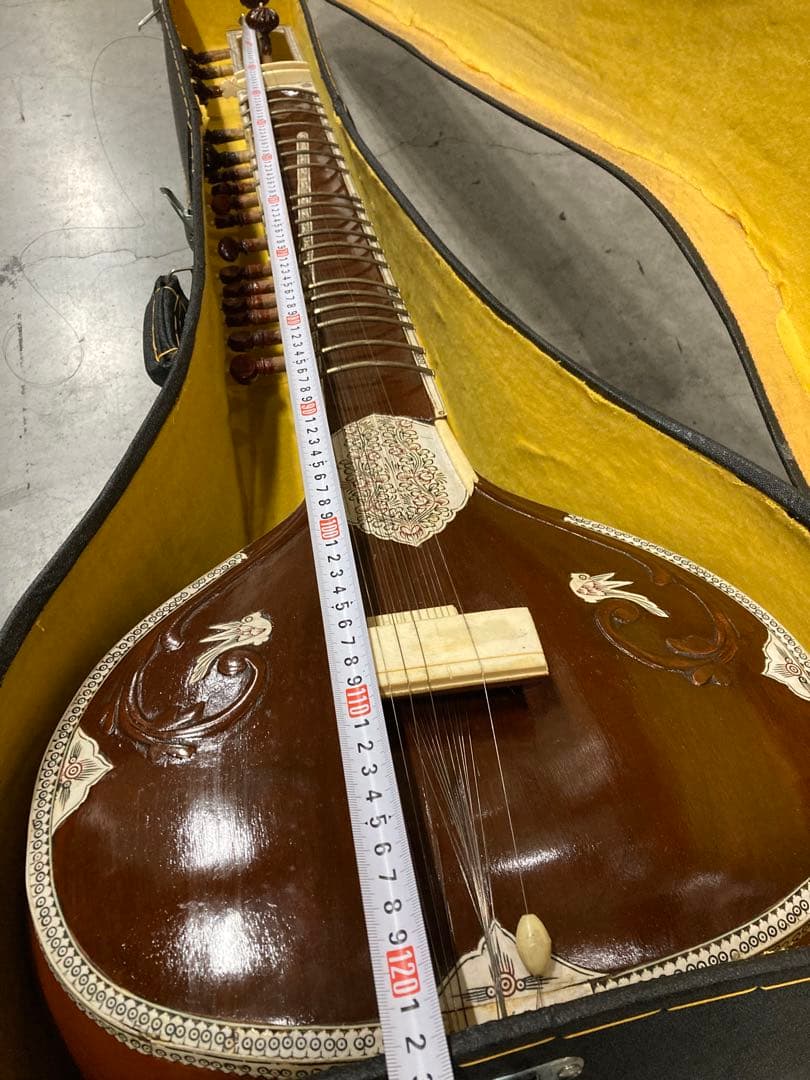 インド 民族楽器 弦楽器 シタール 長さ122cm