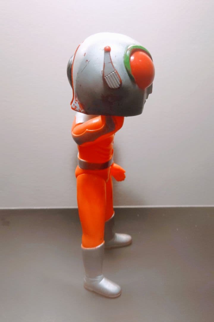 美品 当時物 旧バンダイ ファイヤーマン 面取れ マスク取れ スタンダードソフビ