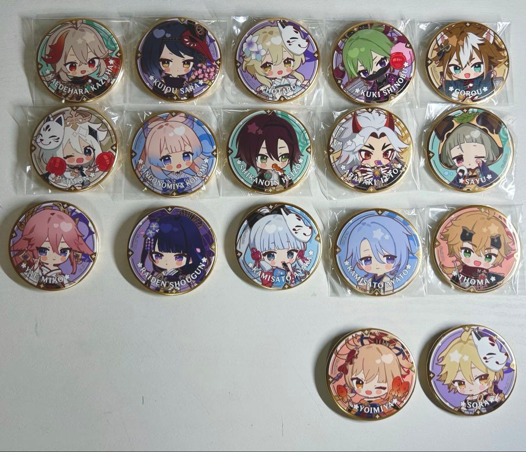 スイパラ　缶バッジ　原神　稲妻　セット