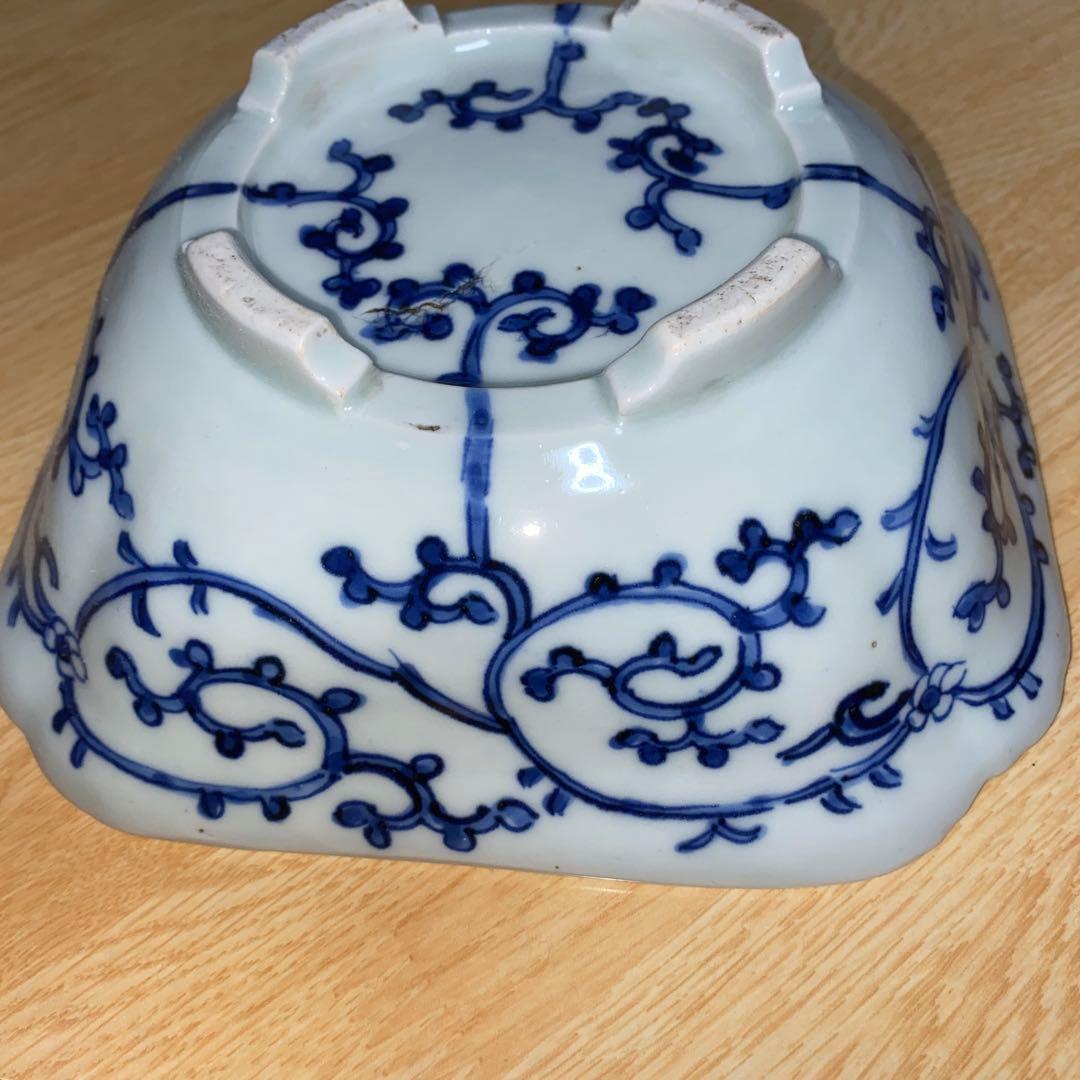 角鉢　タコ尽くし　江戸期　完品