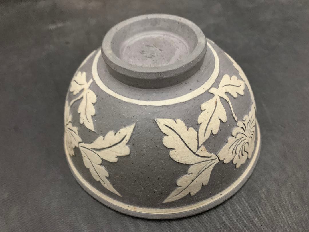 茶道具 新羅土器 神羅窯 土器茶碗 柳 茶碗 茶器 土器 共箱