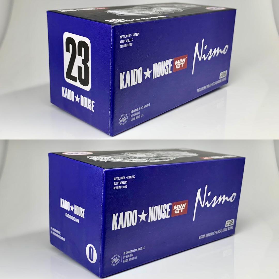 ミニGT 1/64 日産 スカイライン BNR34 街道ハウス Nismo 青
