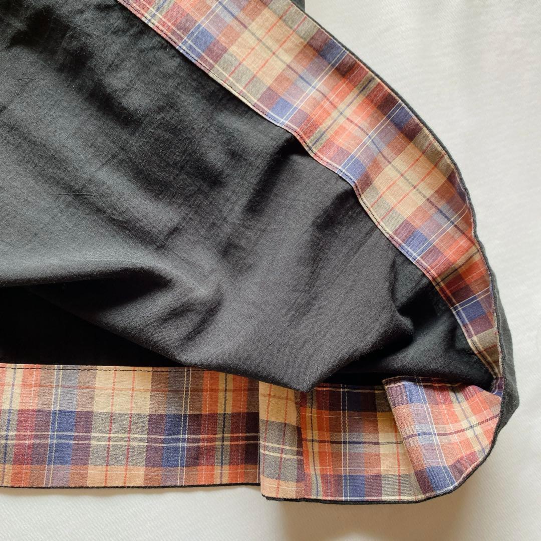【極美品】Vivienne Westwood　変形スカート　チェック　リボン　黒