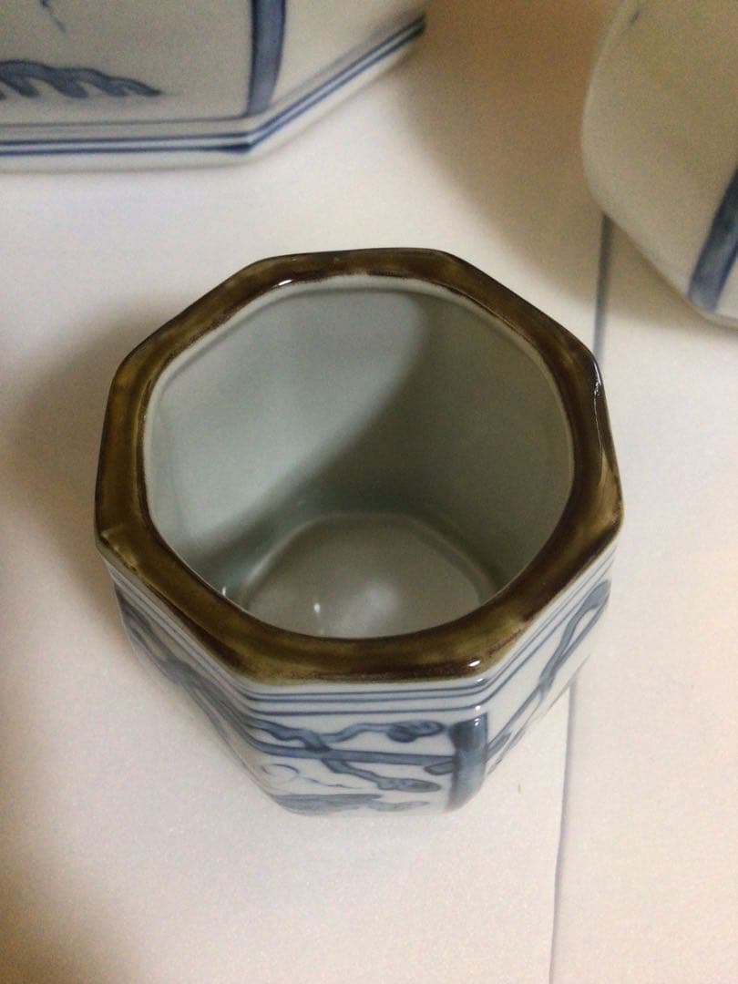 茶道具 染付皆具 共箱付き