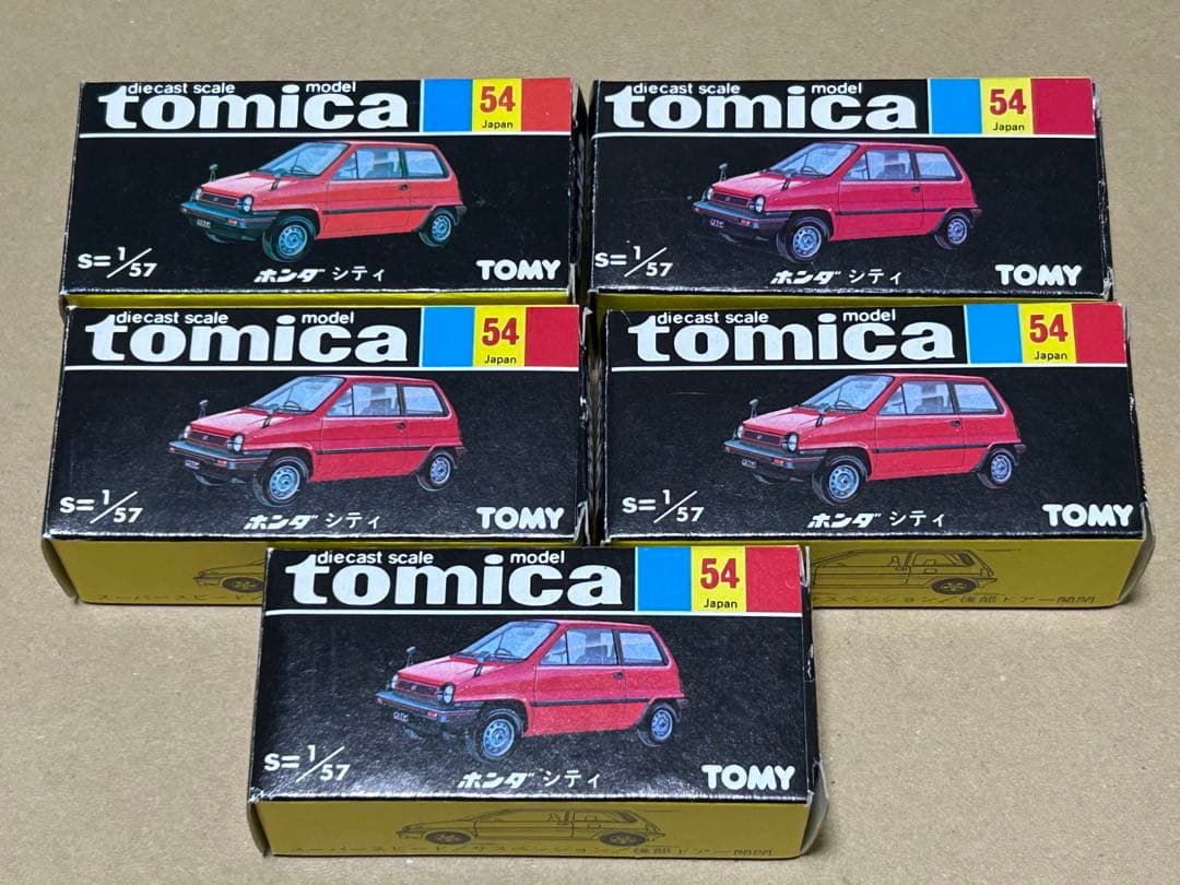 日本製 トミカ ホンダ シティ 5台セット