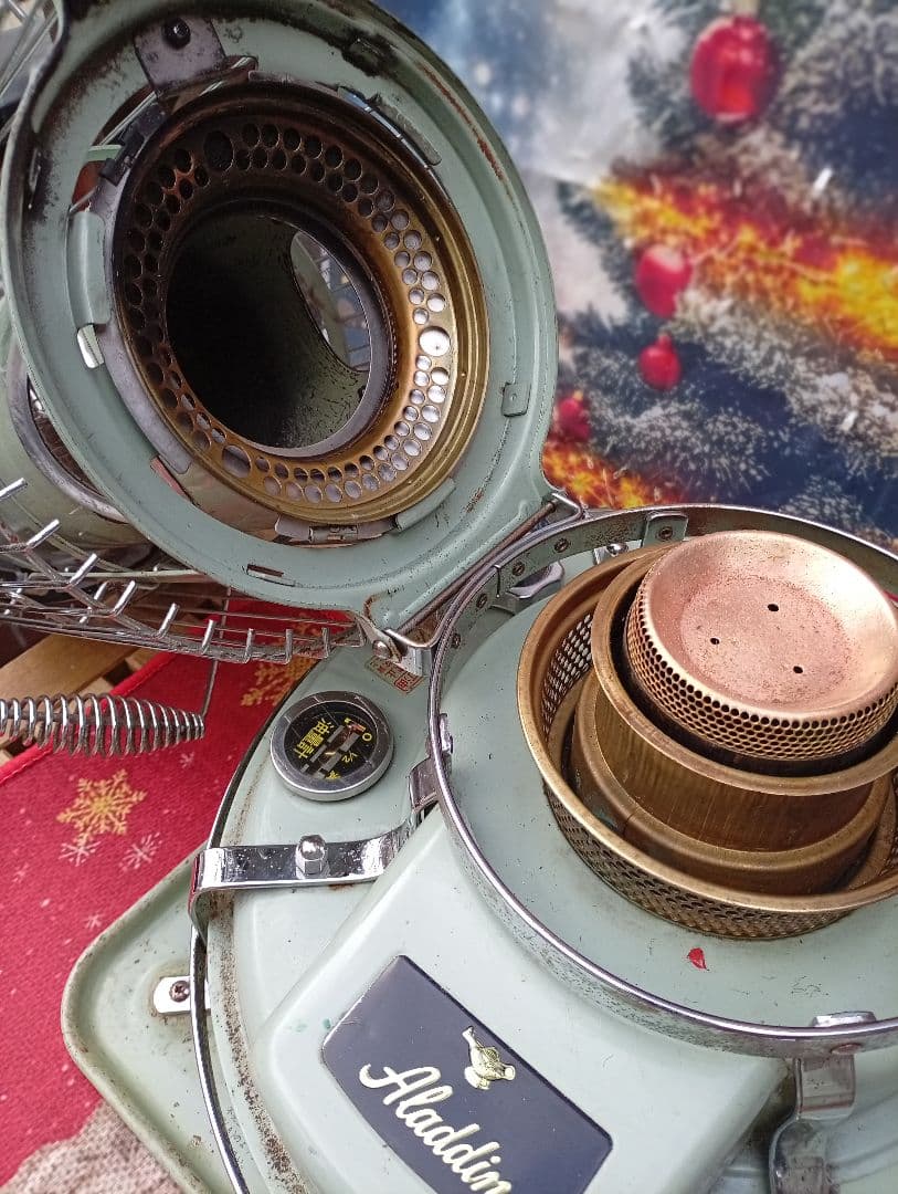 アラジン メン テナンス済。純正芯交換済。取り扱い説明書。グリーン