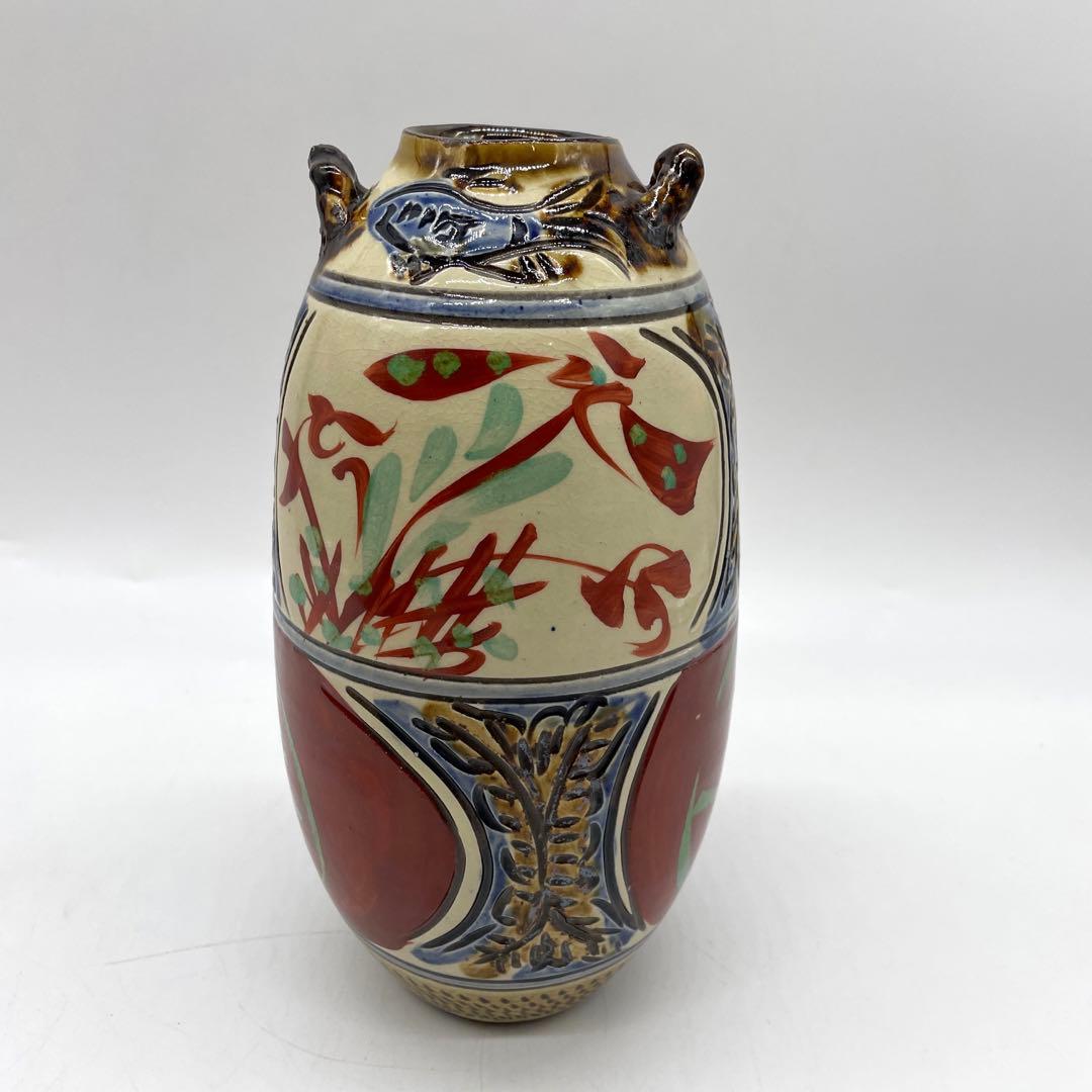 琉球壺屋窯　新垣勲　花瓶　やちむん  1