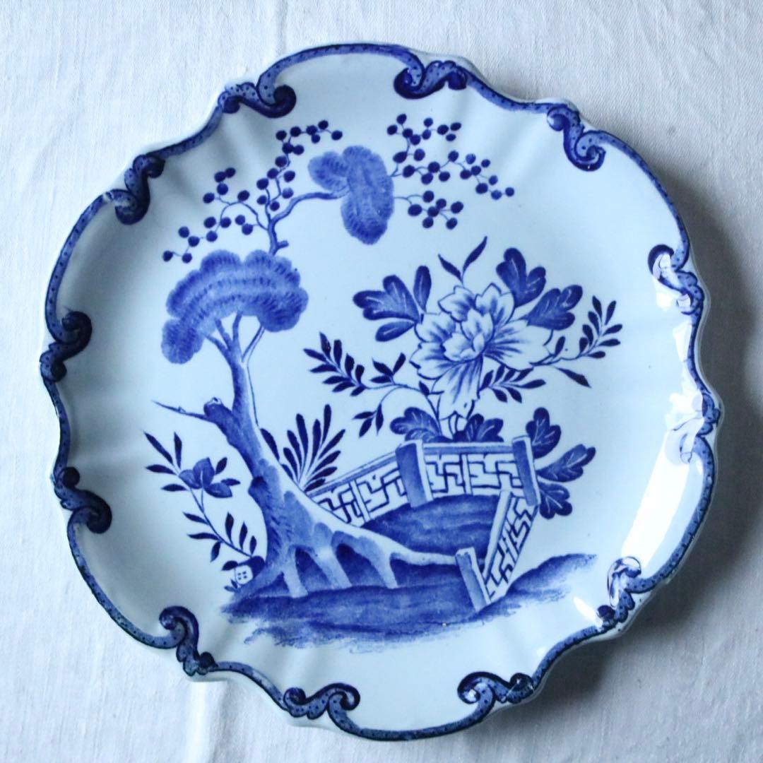 フランス　アンティーク　creil montereau ペールブルー　オランダ