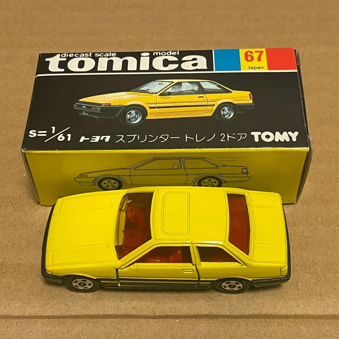 黒箱トミカ トヨタ スプリンタートレノ 2ドア　当時物　日本製　黄色　極上品