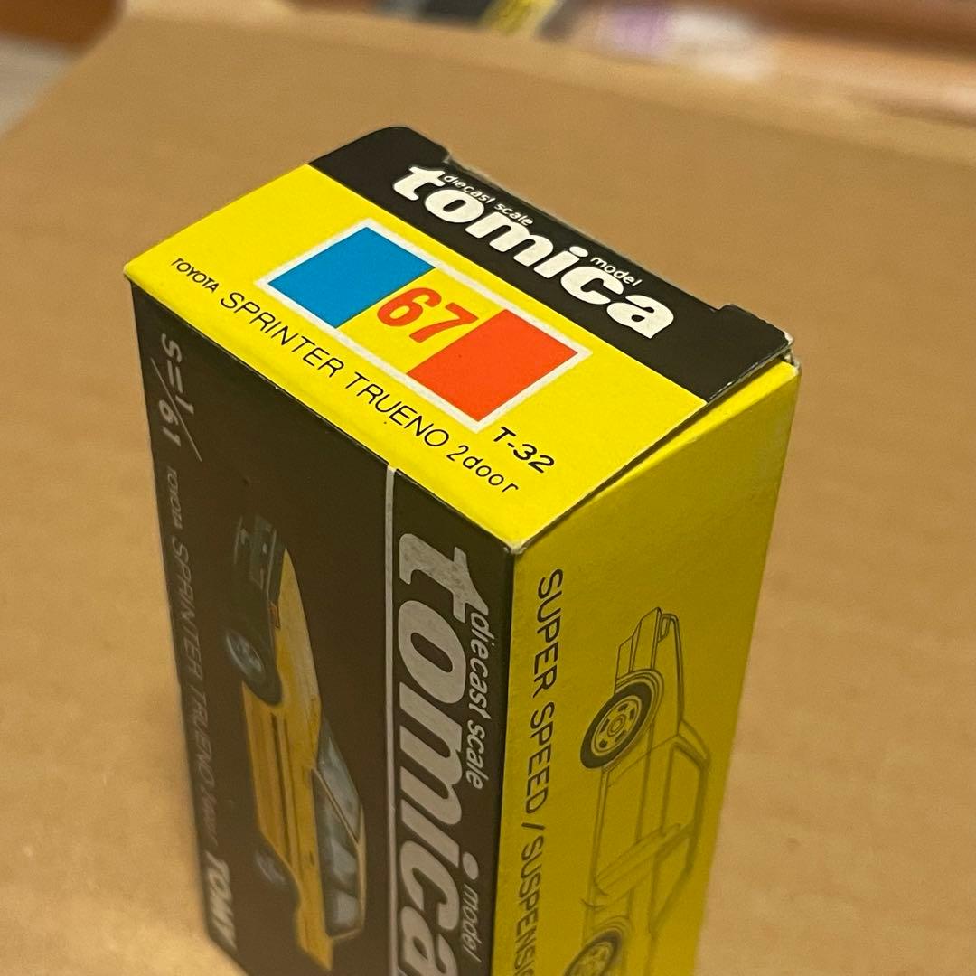 黒箱トミカ トヨタ スプリンタートレノ 2ドア　当時物　日本製　黄色　極上品