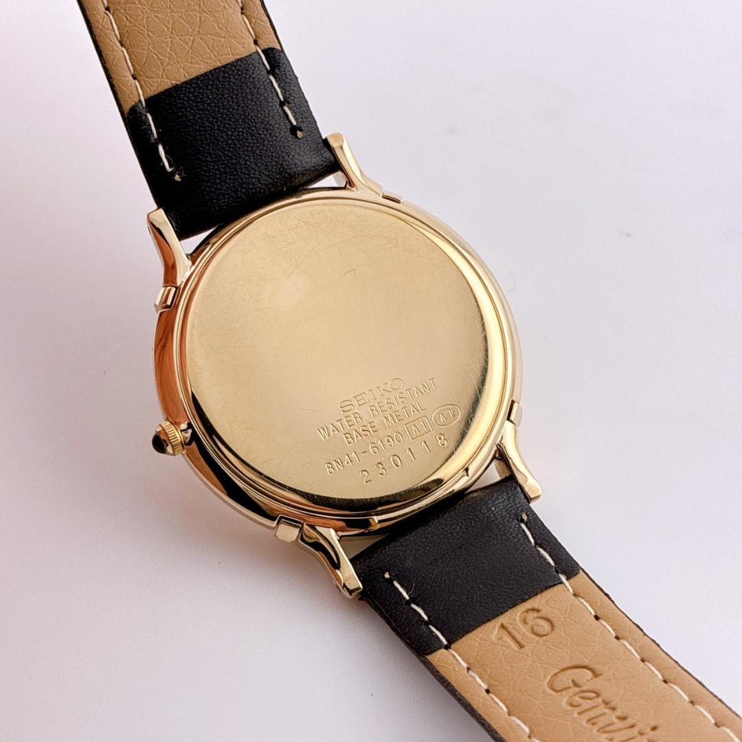 【美品/希少/電池交換済】SEIKO　DOLCE　腕時計　新品ベルト　ゴールド