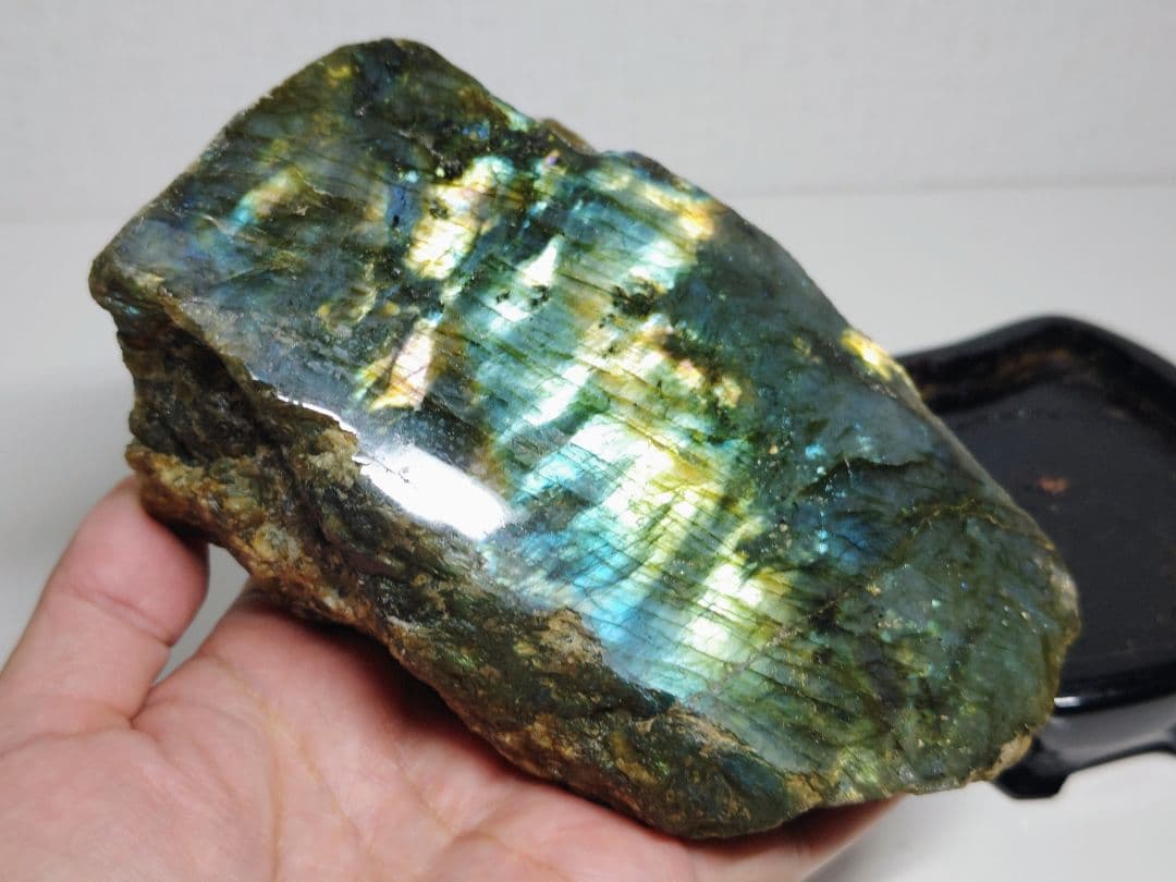 ラブラドライト 1.3kg 原石 鑑賞石 自然石 誕生石 鉱物 鉱石 水石