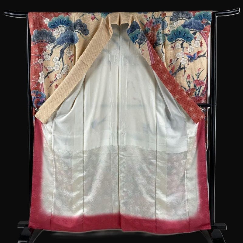 藤娘きぬたや ピンク系 牡丹松鶴 総絞り振袖