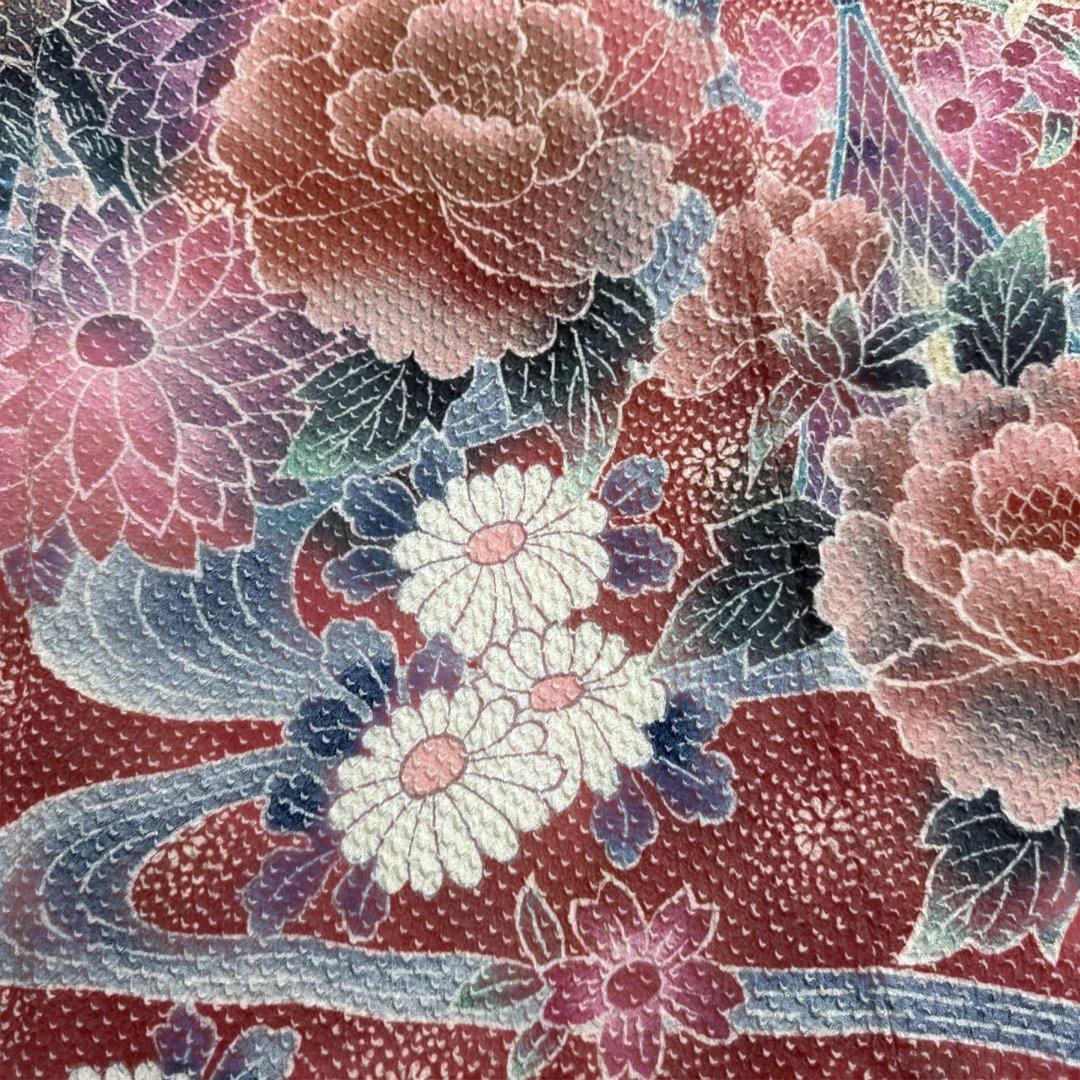 藤娘きぬたや ピンク系 牡丹松鶴 総絞り振袖