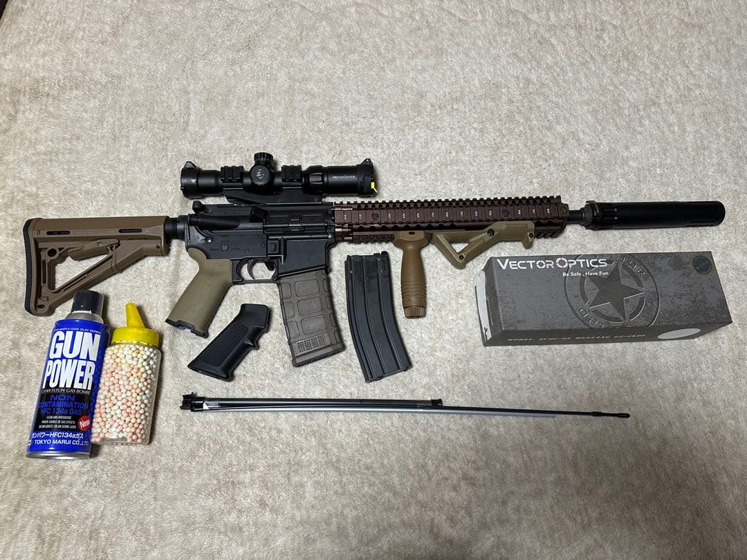 東京マルイ M4A1 MWS ガスブローバック カスタム MK18 付 属品多数