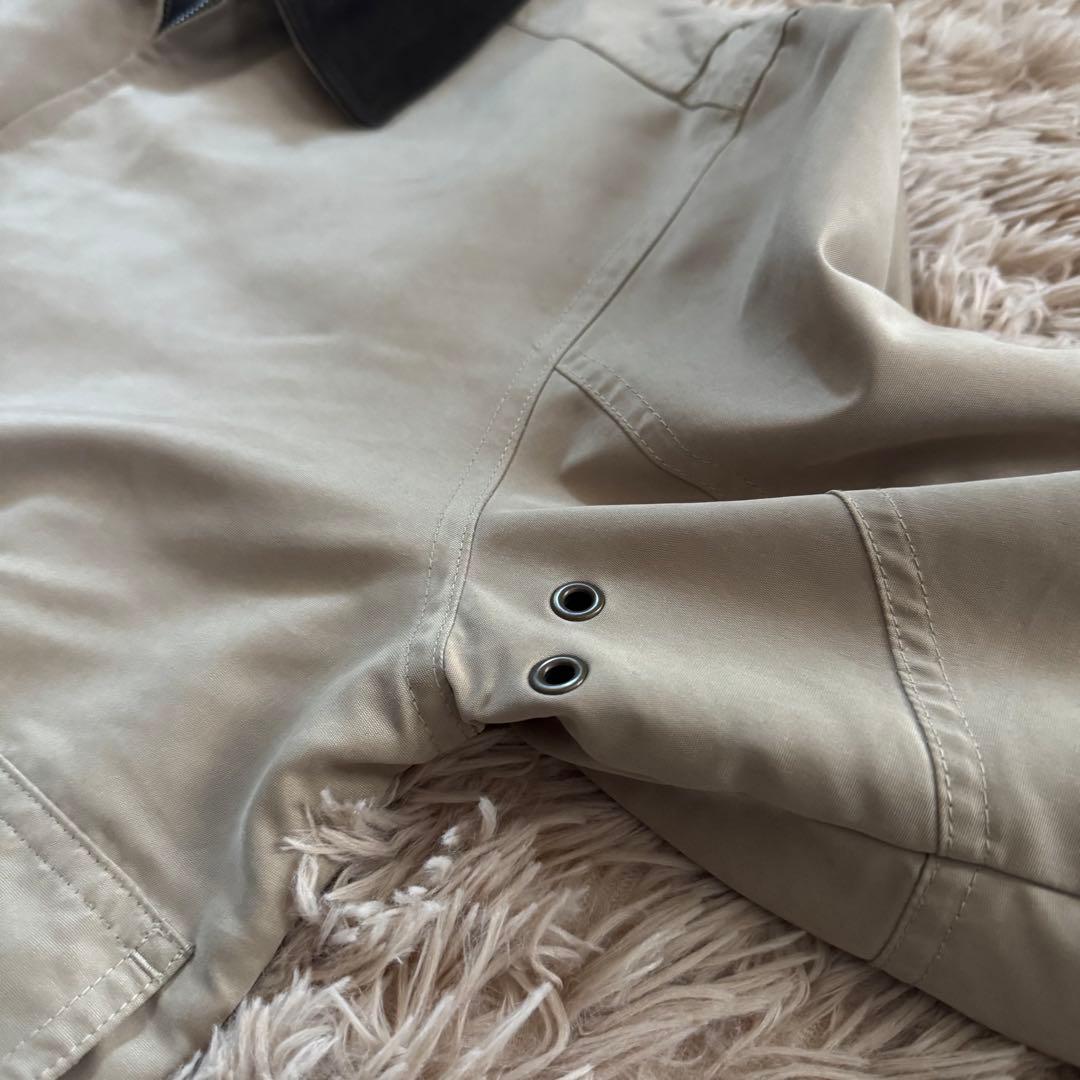 L.L.Bean　エルエルビーン　襟レザースウィングトップ　ベージュ　A-2