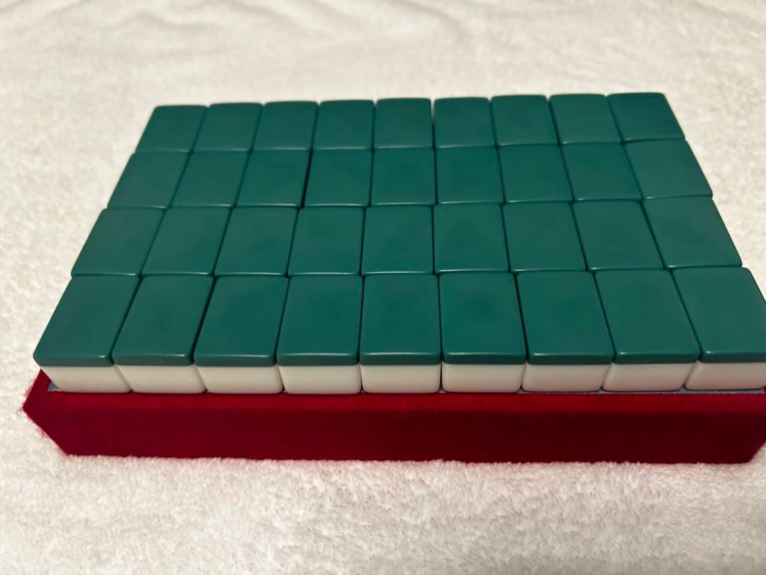 【美品 】藝夢堂 特選麻雀牌 取説付 高級麻雀　グリーン牌