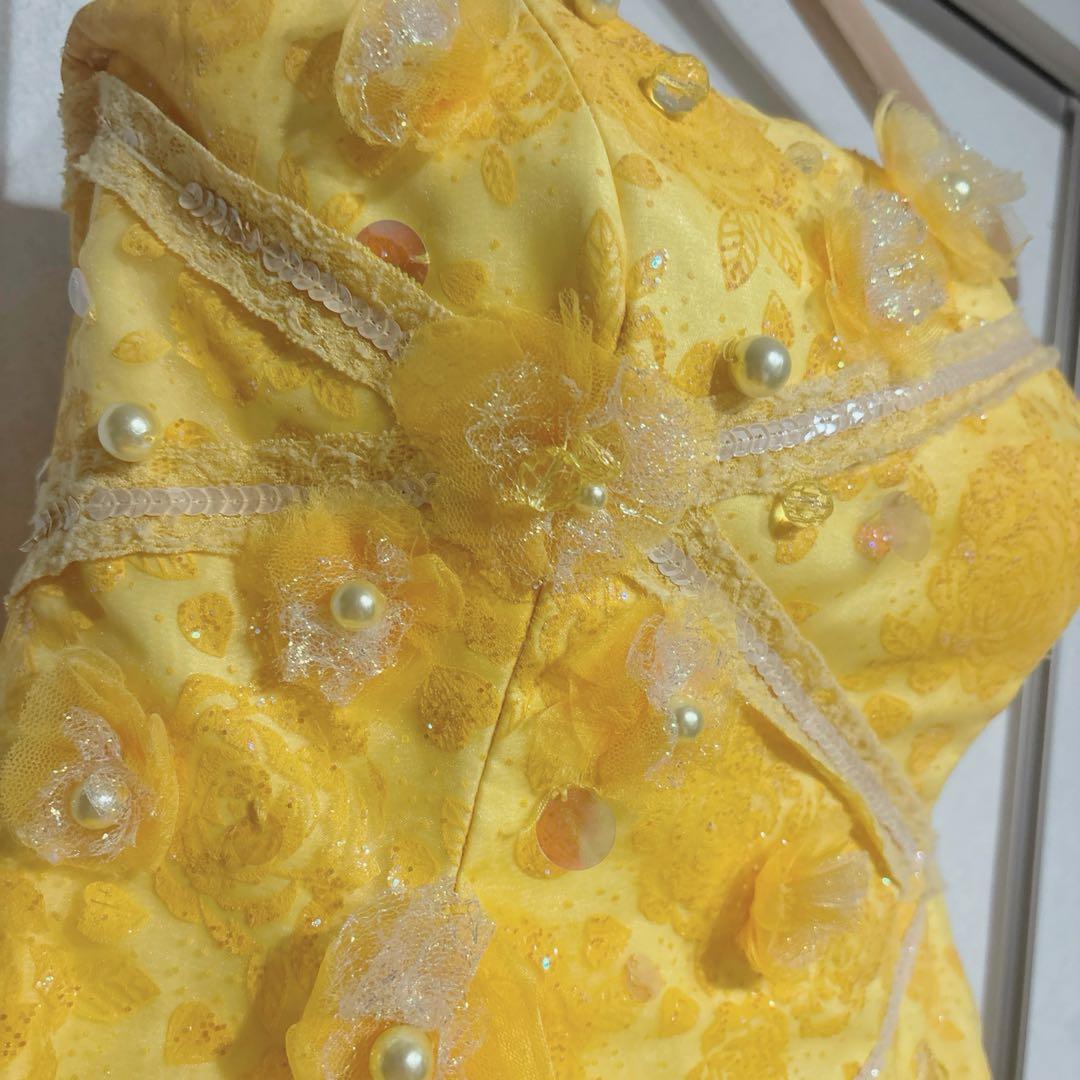 yellow dress 約9号 約Mサイズ(ウエディング結婚式発表会演奏会