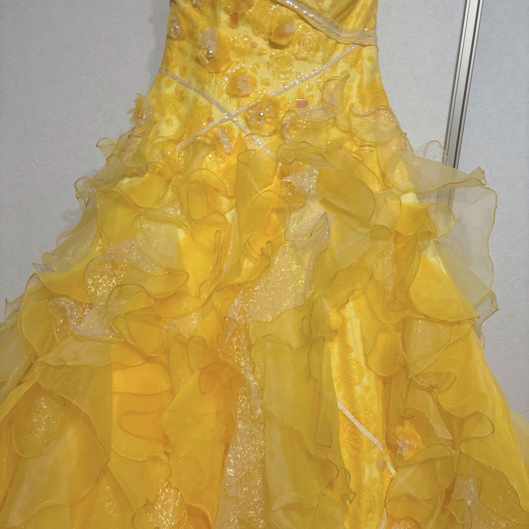 yellow dress 約9号 約Mサイズ(ウエディング結婚式発表会演奏会