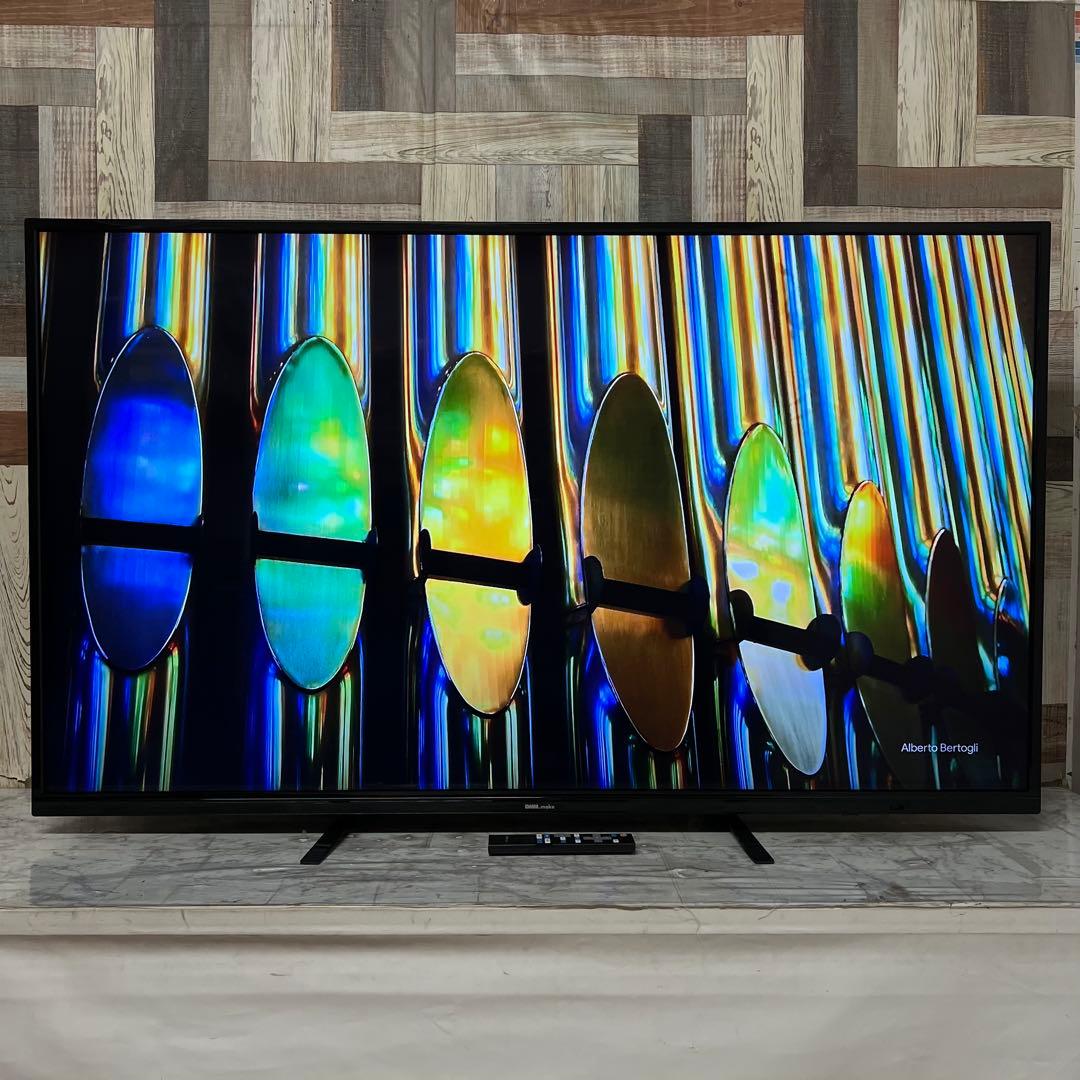 即日受渡❣️全国送料込DMM55V型4K液晶ディスプレイHDRスピーカーリモコン