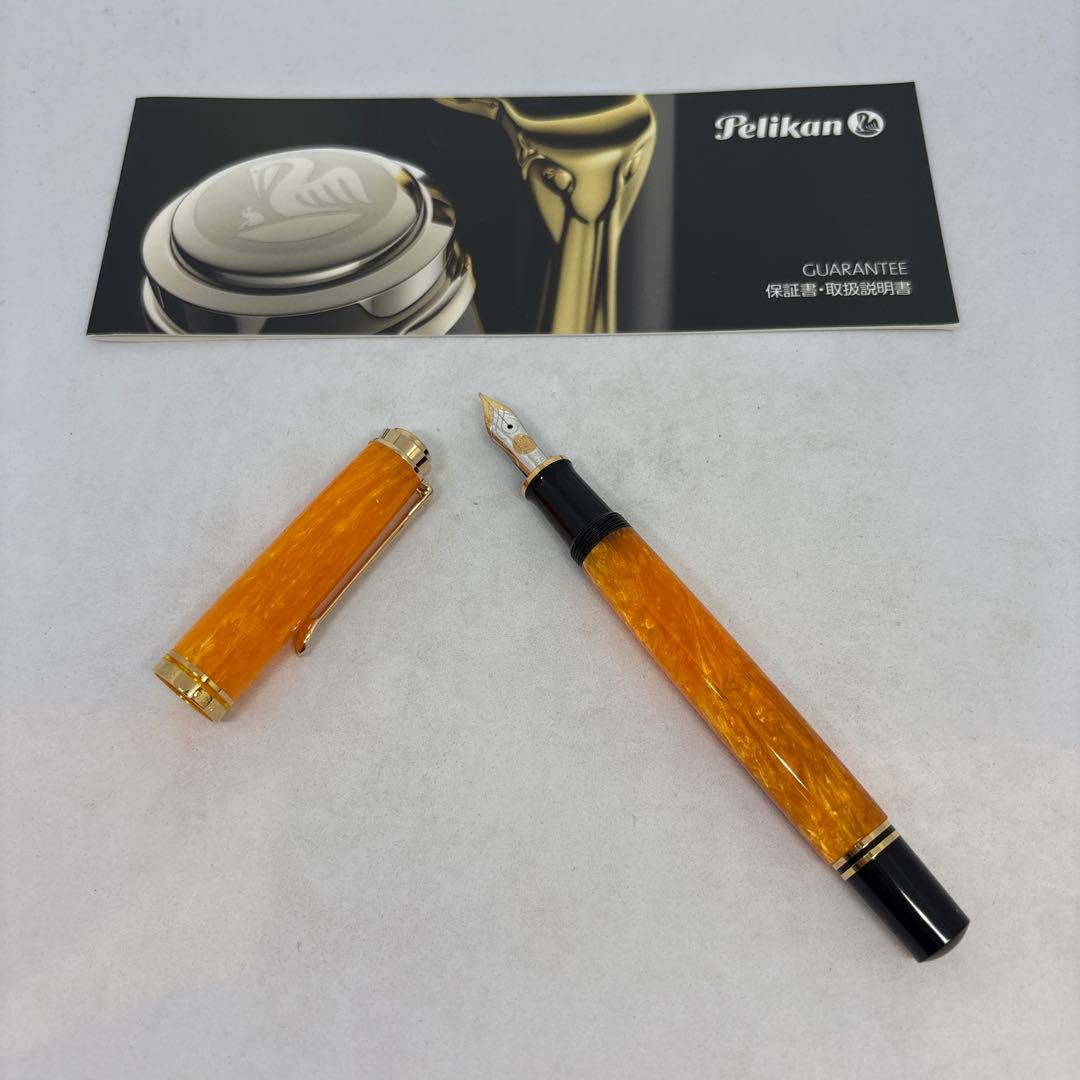 ペリカン スーべレーン 万年筆 EF極細 ヴァイブランドオレンジ M600