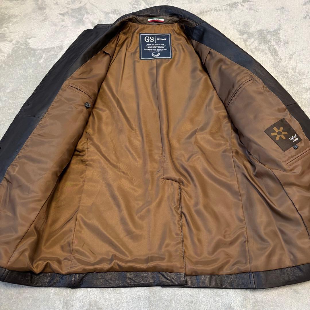 美品 2way✨ G-stage ラムレザー　テーラードジャケット　ブラック　L